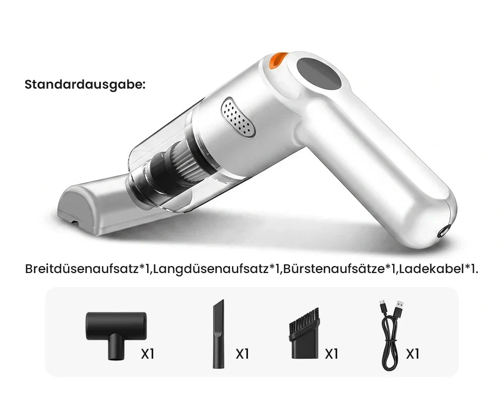 ⚡ 50% Rabatt! 🚗💨Kabelloser Handstaubsauger – 10000 Pa & 30 Min. Laufzeit, waschbarer HEPA-Filter