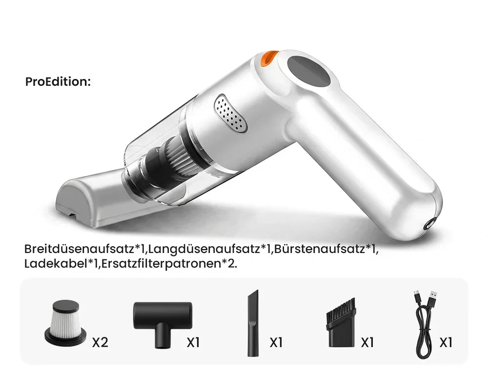⚡ 50% Rabatt! 🚗💨Kabelloser Handstaubsauger – 10000 Pa & 30 Min. Laufzeit, waschbarer HEPA-Filter