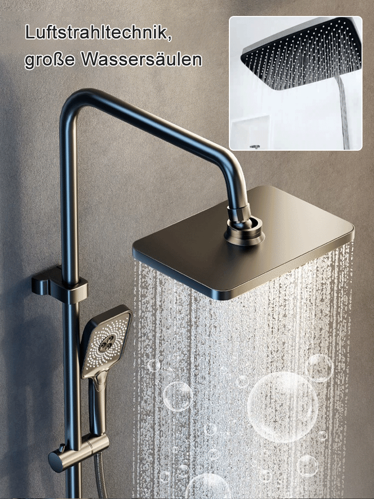 🛍️ 50 % Rabatt – Duschset mit Aufputz-Armatur, wandmontiert & Brauseset, Vollkupfer, Druckverstärkung, Thermostat – für den täglichen Gebrauch 🚿