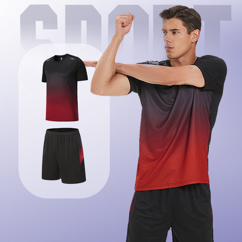 Sport-Set für Herren mit T-Shirt & Shorts – atmungsaktiv & schnelltrocknend