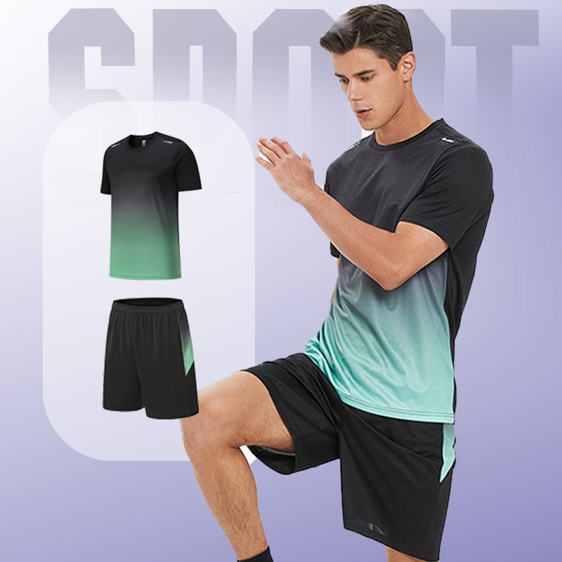 Sport-Set für Herren mit T-Shirt & Shorts – atmungsaktiv & schnelltrocknend