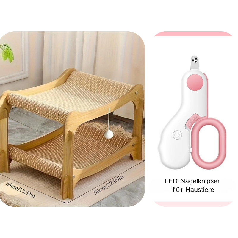 🐱 50% RABATT! ✨ 2-in-1-Kratzbaum aus Sisal – Neuheit 2026 – Platzsparend, Langlebig & Perfekt zum Krallenwetzen 🏠