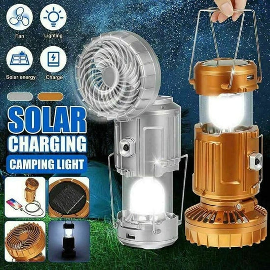 🔥Tragbare LED-Camping-Laterne mit Ventilator💡