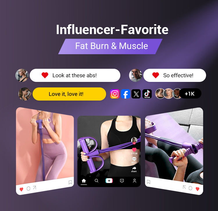 Multifunktionales Widerstandsband – Fußpedal, Bauchmuskeltrainer & Beinübungen💪🏋️‍♀️