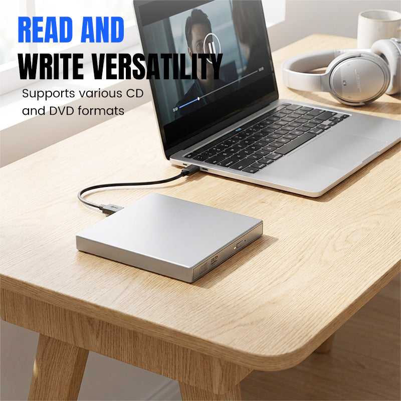 📢 50 % RABATT !! 💿 USB-Externes CD/DVD-Laufwerk – Plug & Play für alte Fotos, Musik & Dateien (ohne Laufwerk am Laptop?) ✨