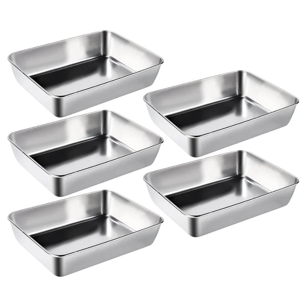 🎁 50% - Quadratische Platte aus Edelstahl（Mit Deckel）