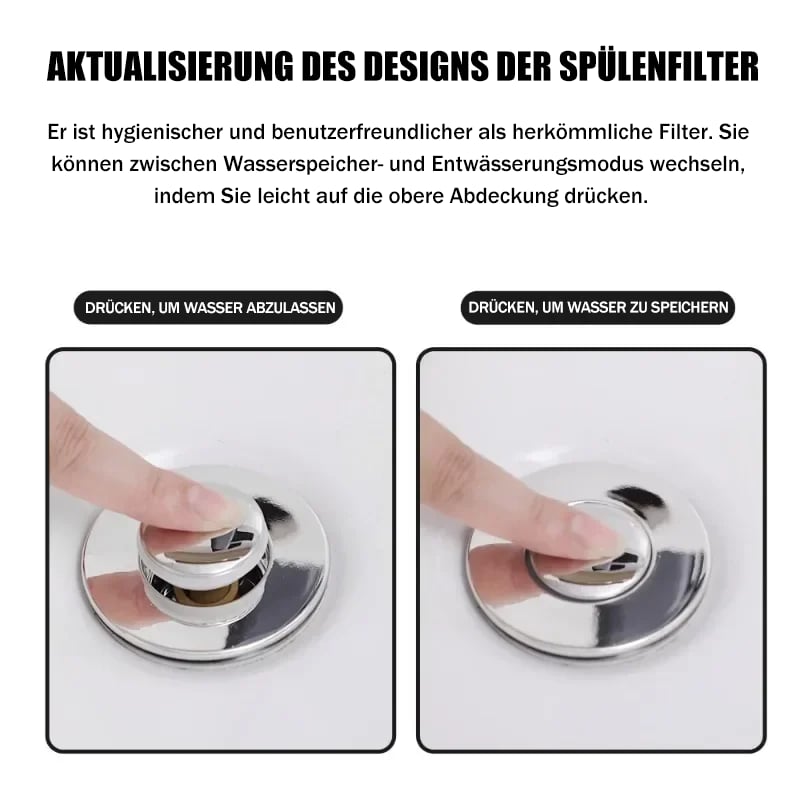 📢📢Letzter Tag – 50 % Rabatt!! ⏰Bajonett-Ablaufventil für Waschbecken – Edelstahl, geruchsdicht, herausnehmbares Sieb – schützt vor Mücken & Gerüchen