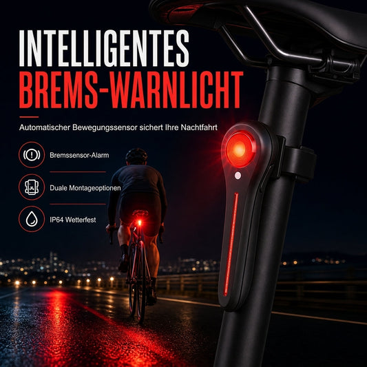 🚴50 % Rabatt💡Wiederaufladbare Fahrrad Rückleuchte, Bremslicht für Straße und Mountainbike