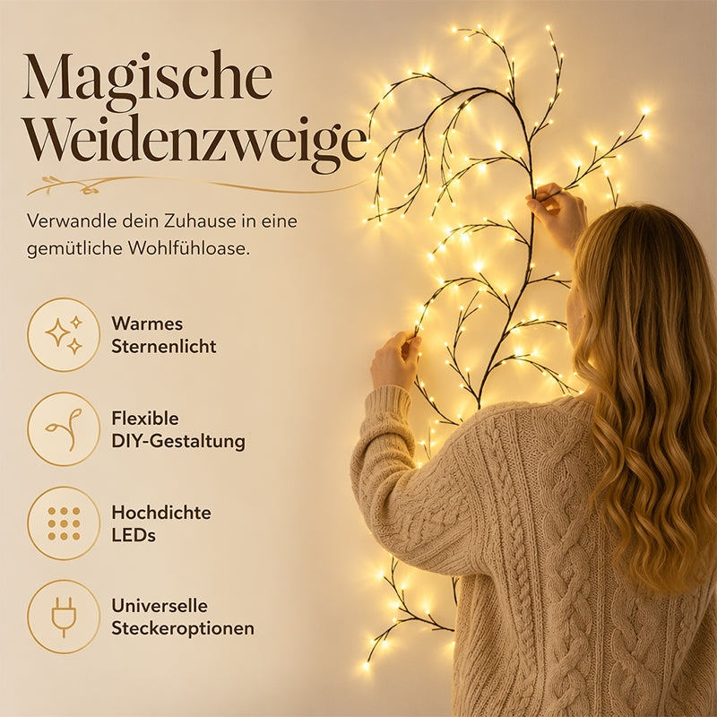 🌿 50 % Rabatt – Bunte LED-Lichterkette im Ranken-Design – flexibles, batteriebetriebenes Set mit 8 Modi – für Garten, Balkon, Zimmer & Partys 💡