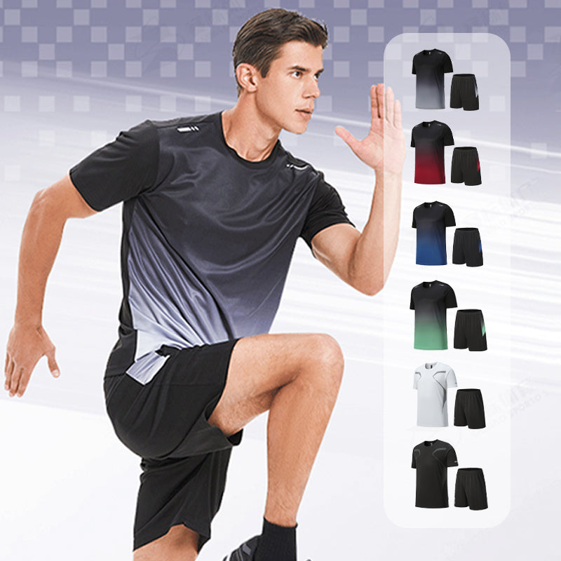 Sport-Set für Herren mit T-Shirt & Shorts – atmungsaktiv & schnelltrocknend