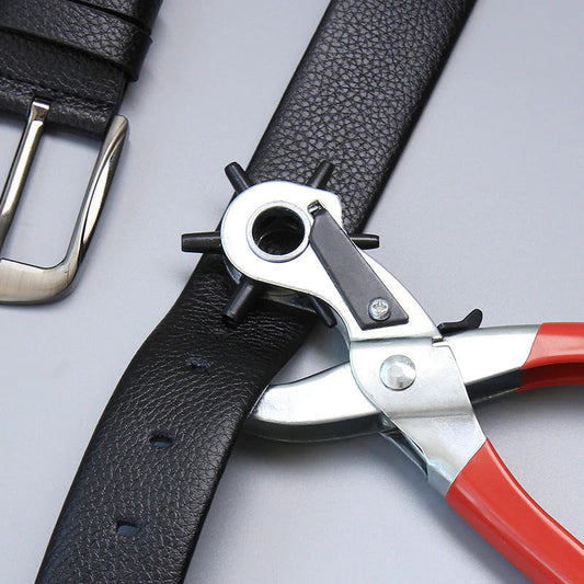 🔧 Multifunktions-Lochzange für Gürtel & Leder – runde, flache & ovale Löcher, ideal für Handwerker & Heimwerker 🛠️