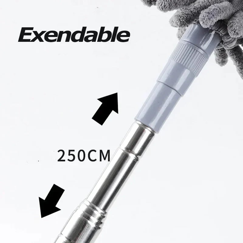 🧹 50 % Rabatt! Teleskop-Staubwedel – Ausziehbarer Staubfänger für Decken, Ecken & schwer erreichbare Stellen