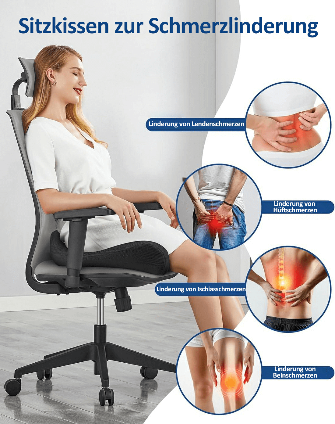 🎁LETZTER TAG 55％ RABATT🔥Ergonomisches Sitzkissen aus Memory-Schaumstoff