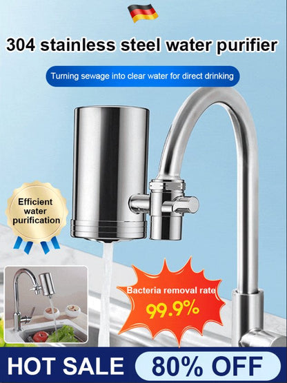 🔥 HOT SALE 50% OFF 🔥 Installationsfreier Edelstahl Haushalt Wasserhahn Wasserreiniger