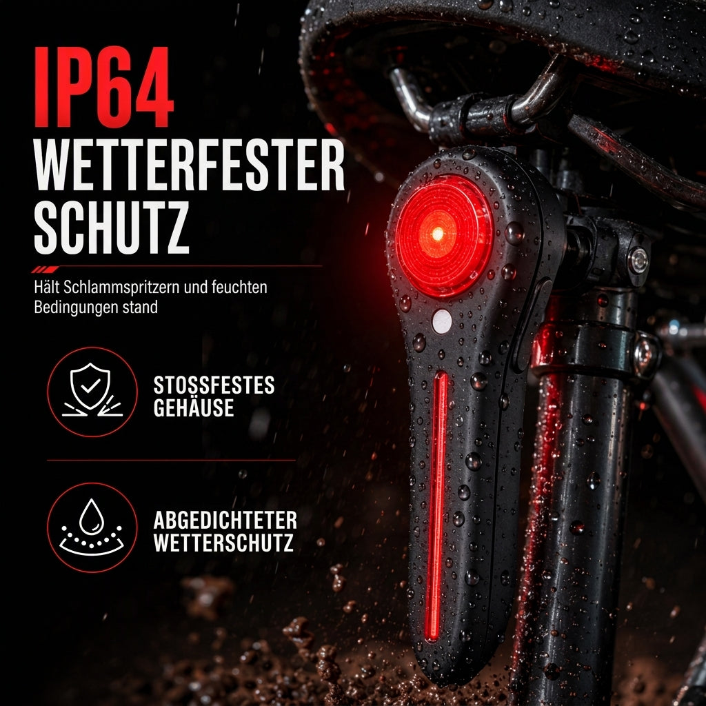 🚴50 % Rabatt💡Wiederaufladbare Fahrrad Rückleuchte, Bremslicht für Straße und Mountainbike