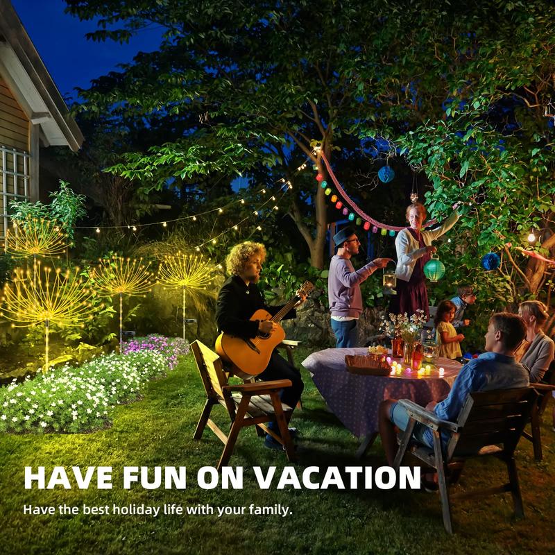🛍️ 50 % Rabatt – 200 LED Solar-Feuerwerkslichter, 8 Modi, IP65 – wetterfest & warmweiß für Garten, Terrasse & Party 🌟