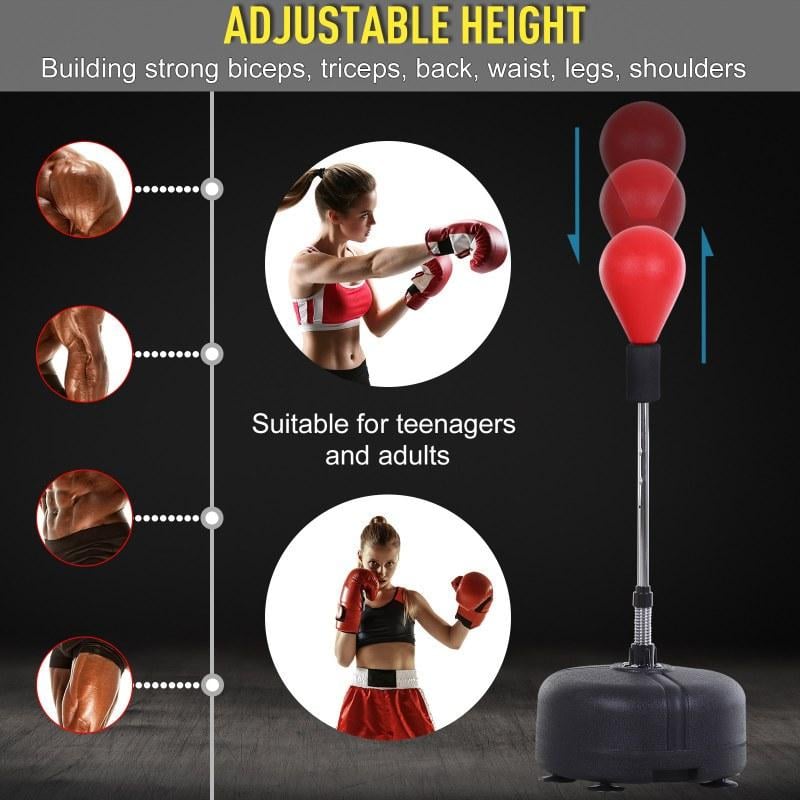 🥊 60% RABATT! 💪 Hochwertiger Box-Speedball mit Ständer – Höhenverstellbar, 360°-Rückprall & Ideal Für Jugendliche, Erwachsene & Heimgebrauch 🏠