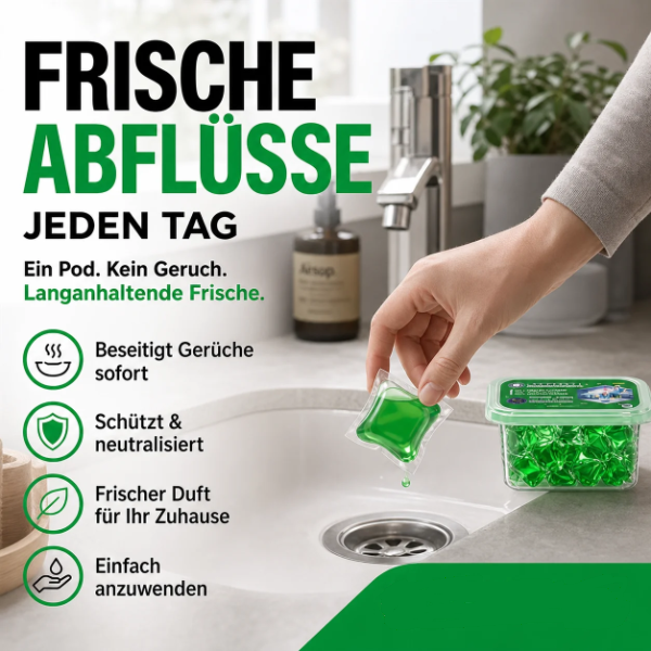 🚽 50% RABATT! 🌿 Abfluss‑Deodorant‑Tabs – Bio‑Enzym, geruchsneutral & chemiefrei ✨