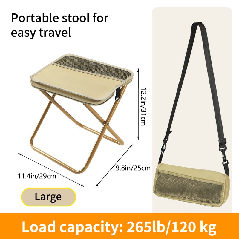 🏕️🎣Faltbarer Rucksack-Hocker – tragbarer Klappstuhl & Tasche in einem, ideal für Camping, Angeln & Wandern