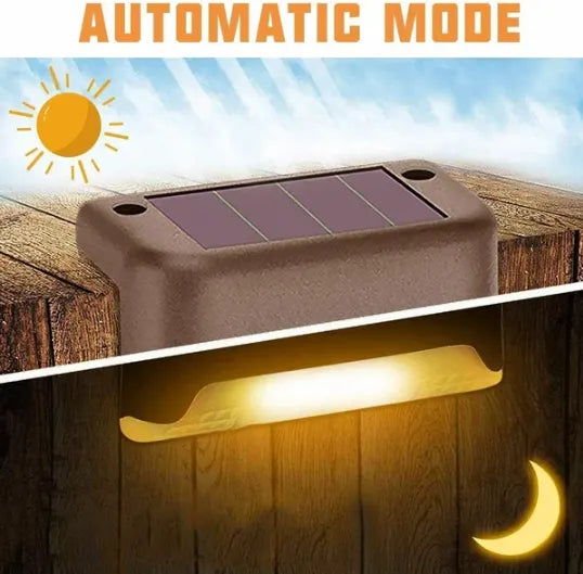 🛍️ 50 % Rabatt – Solar-Geländerleuchte für Treppen & Terrassen – wasserdicht, LED, automatisches Licht bei Dämmerung – ideal für Garten & Balkon 🌙