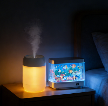 LED-Aquarium-Stimmungslicht mit realistischem Zierfisch-Design – Dekorative Tischlampe für Zuhause 🌊🐠