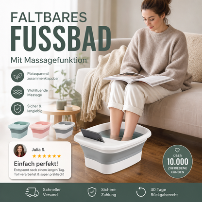 📢📢50 % Rabatt!! ⏰✨Faltbares Fußbad mit Massagefunktion – Entspannung beim täglichen Fußbad, schonende Pflege für Ihre Füße🌙💆