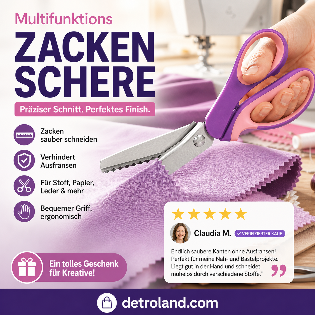 Multifunktionale Zickzack-Schere, gezackte Schere ✂️🧵