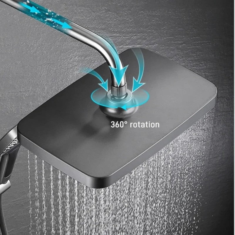 🛍️ 50 % Rabatt – Duschset mit Aufputz-Armatur, wandmontiert & Brauseset, Vollkupfer, Druckverstärkung, Thermostat – für den täglichen Gebrauch 🚿