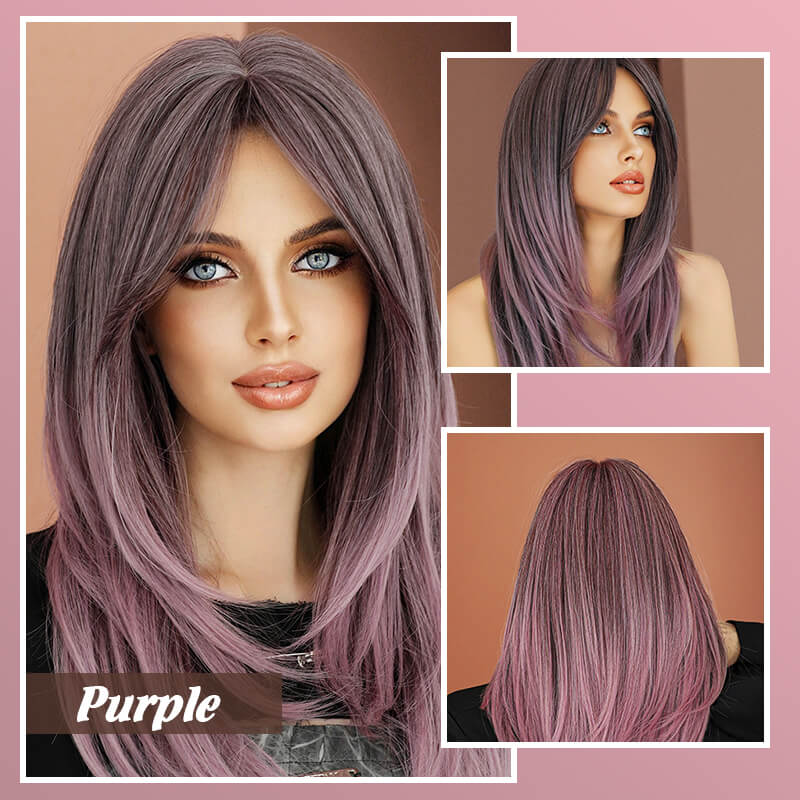 💕HOT SALE💕Perücke lange Haare Layered bangs Perücken