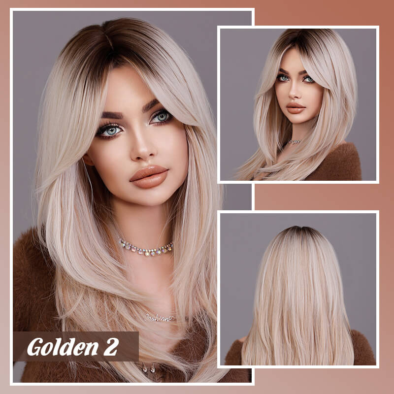 💕HOT SALE💕Perücke lange Haare Layered bangs Perücken