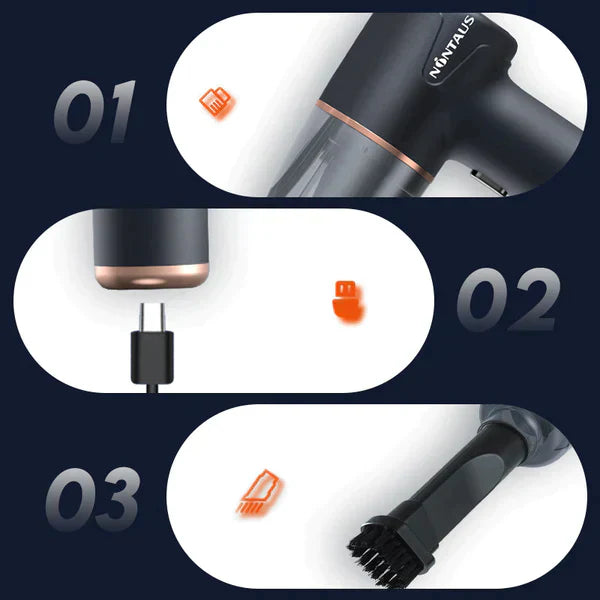 😍50% RABATT🏆 Blasen, Saugen, Aufblasen – Kabelloser Staubsauger für Haus und Auto