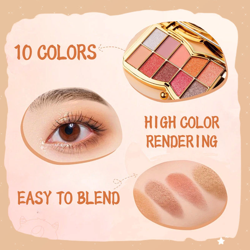 ⏰💖Nur noch 2 Tage: -50 % Rabatt! 🌸🧸10-Farben Diamant-Lidschattenpalette – Glitzer & Glow für jeden Look! ✨