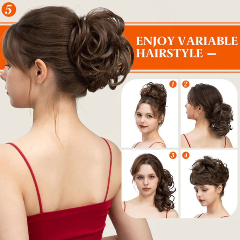 💇‍♀️ 50% RABATT! ✨ Voluminöser Messy-Bun-Haarteil – Hitzebeständige Faser & stabiler Halt ✨