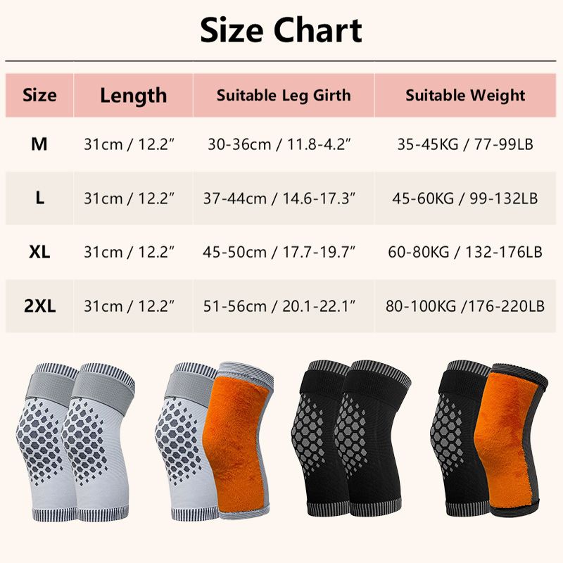 Breathable Graphene Knee Sleeves with Strap