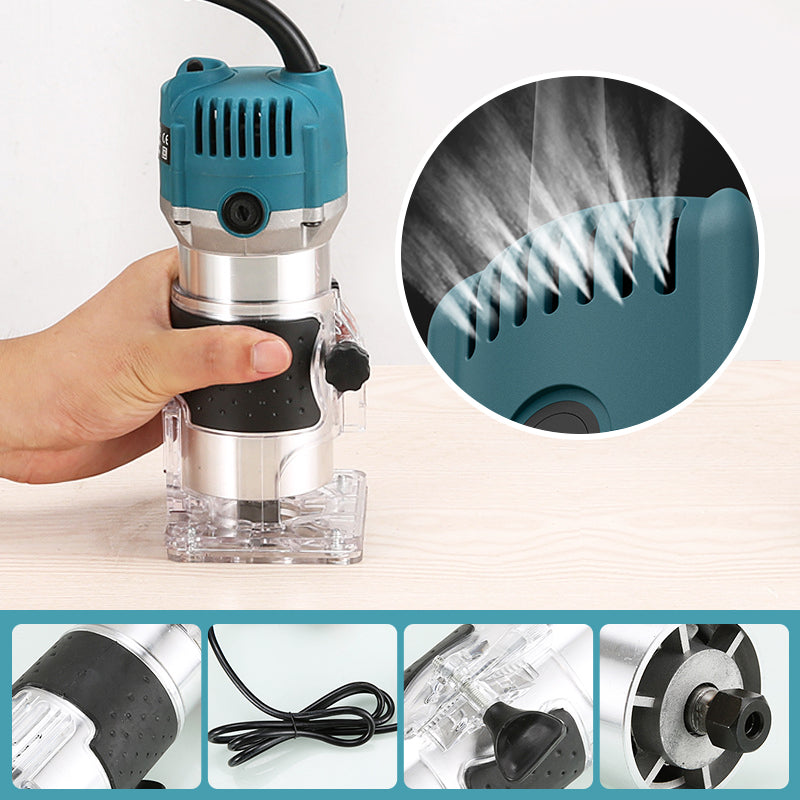 Elektrische Oberfräse & Nutfräse 220V / 110V – Holzfräse zum Nuten, Kantenfräsen & Bohren