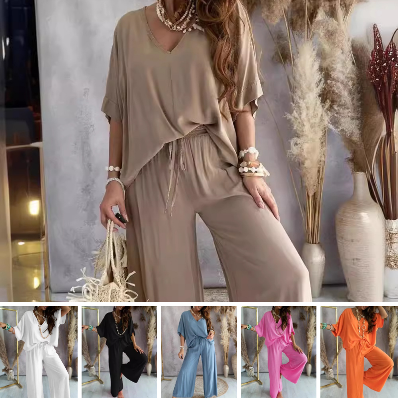 ✨2025 Neue💕Women's Casual Lose Solide Farbe Anzug