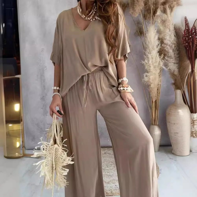 ✨2025 Neue💕Women's Casual Lose Solide Farbe Anzug