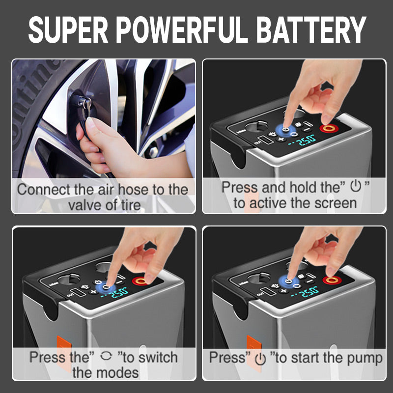 🚗Multifunktionaler Jump Starter mit Luftpumpe und Gebläse💯