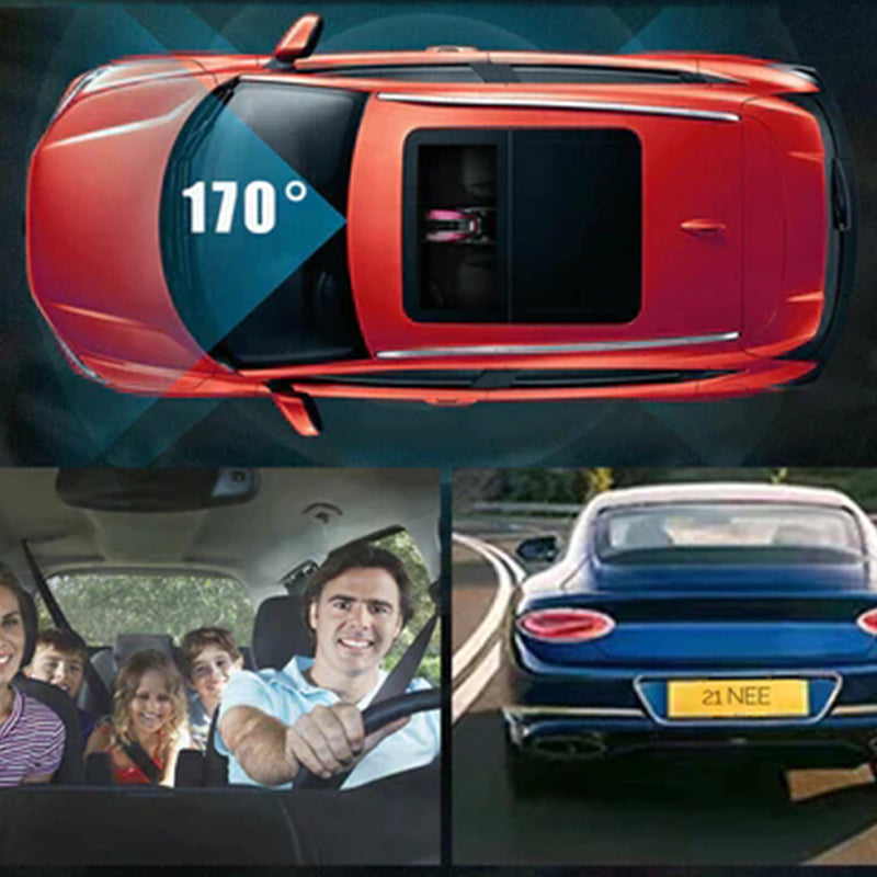 Dashcam mit 170° Weitwinkel & Doppelobjektiv in Full HD (1080p)