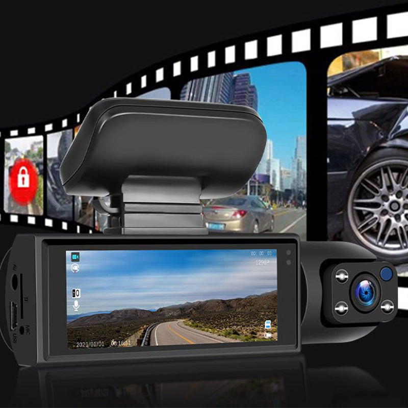 Dashcam mit 170° Weitwinkel & Doppelobjektiv in Full HD (1080p)