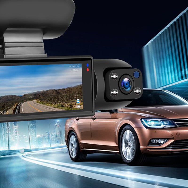 Dashcam mit 170° Weitwinkel & Doppelobjektiv in Full HD (1080p)