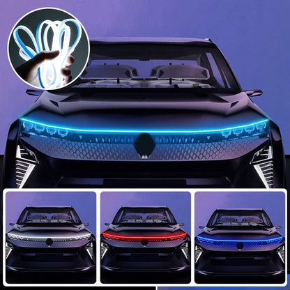 🚗✨ Dynamische LED Motorhaubenbeleuchtung – Lauflicht Tagfahrlicht mit Start-Scan-Effekt für Auto Tuning
