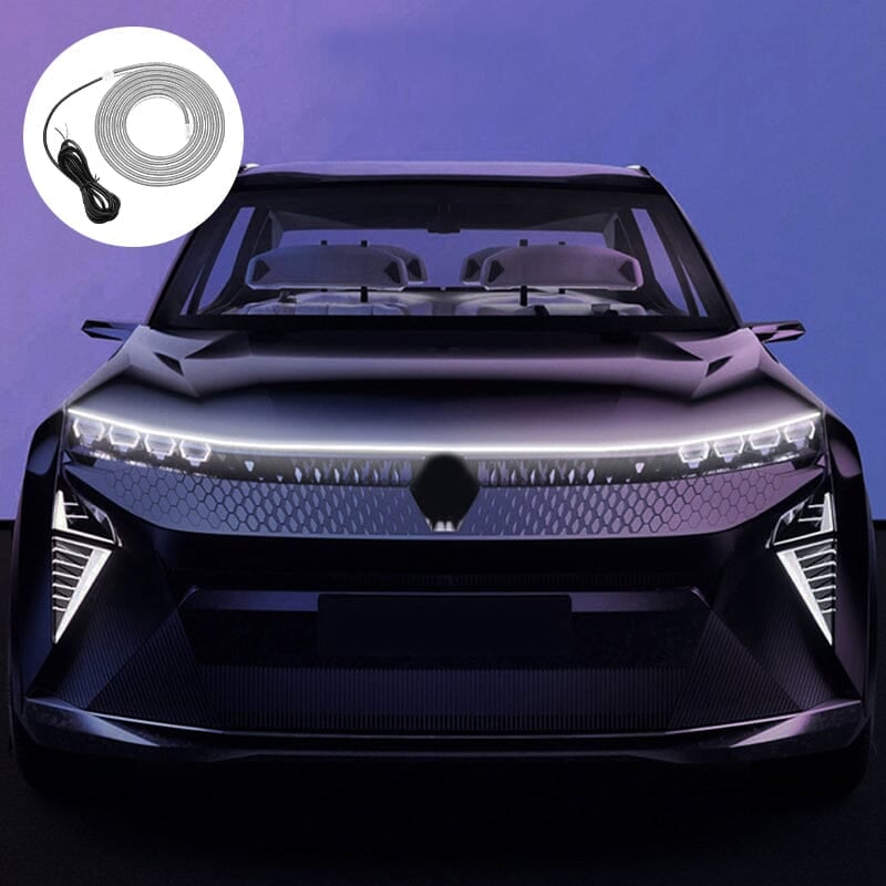 🚗✨ Dynamische LED Motorhaubenbeleuchtung – Lauflicht Tagfahrlicht mit Start-Scan-Effekt für Auto Tuning