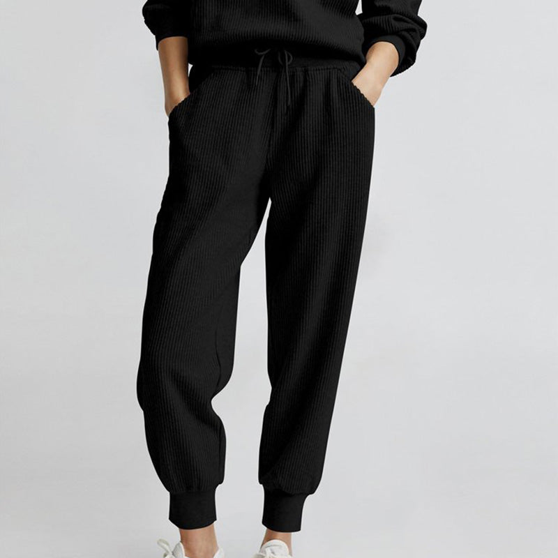 🌟Damen 2-teilige Sweatshirts SetLangarm Half Zip Pullover Sweatshirt