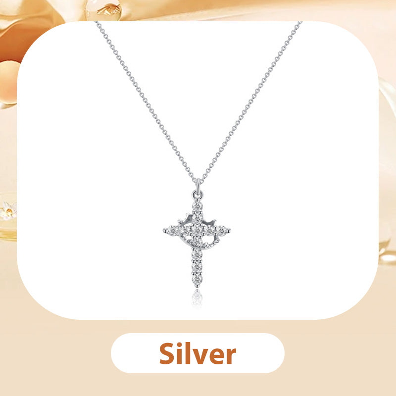 ✨Das Ewige Kreuz & Kronen Halskette👑