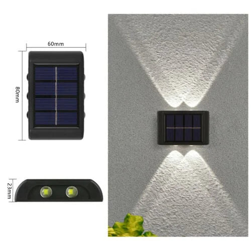 Wasserdichte solarbetriebene dekorative Wandleuchte für die Terrasse