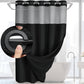 Doppellagiges Duschvorhang-Set mit Futter – Abnehmbar, Ohne Haken, Weißer Waffel-Design🚿🛁