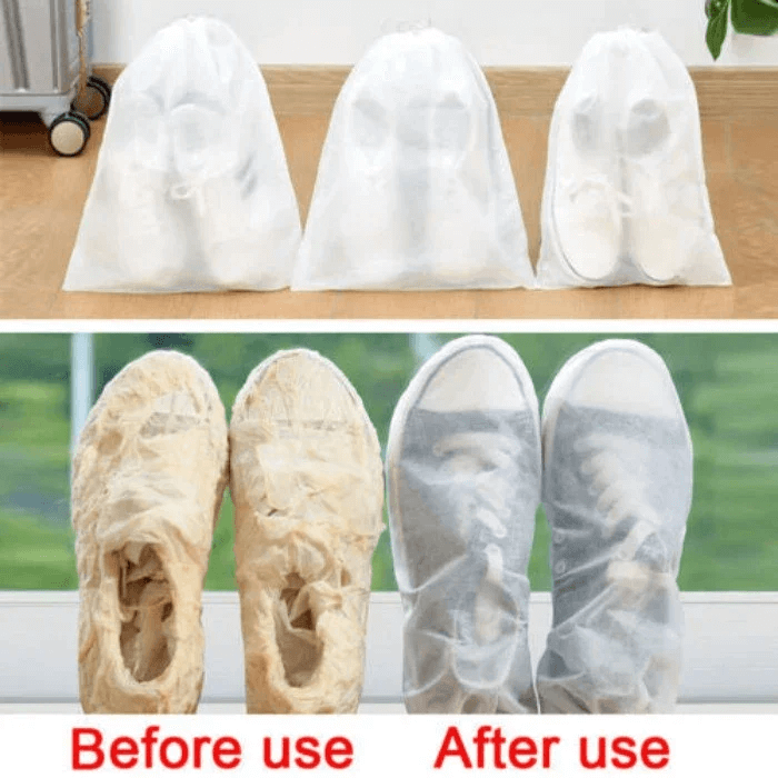 Wiederverwendbare Schuh-Aufbewahrungsbeutel mit Zugband · Staubdicht & Platzsparend · Must-Have zum Saisonwechsel