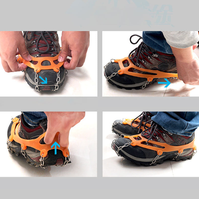 🏔️ Schneeketten für Schuhe – rutschfeste Steigeisen für Winterwandern, Bergsteigen & Eiswanderungen, universal