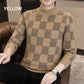 🔥 Herren kariert gedruckt Mock Neck Verdickter Pullover Pullover
